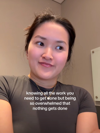 knowing all the work you need to get done but being so overwhelmed that nothing gets done