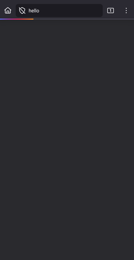 Screenshot of Fennec not loading DuckDuckGo