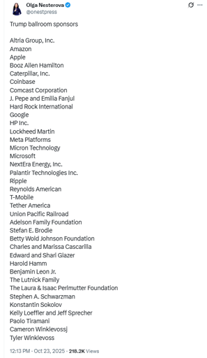 Just in case someone's putting together a Boycott List